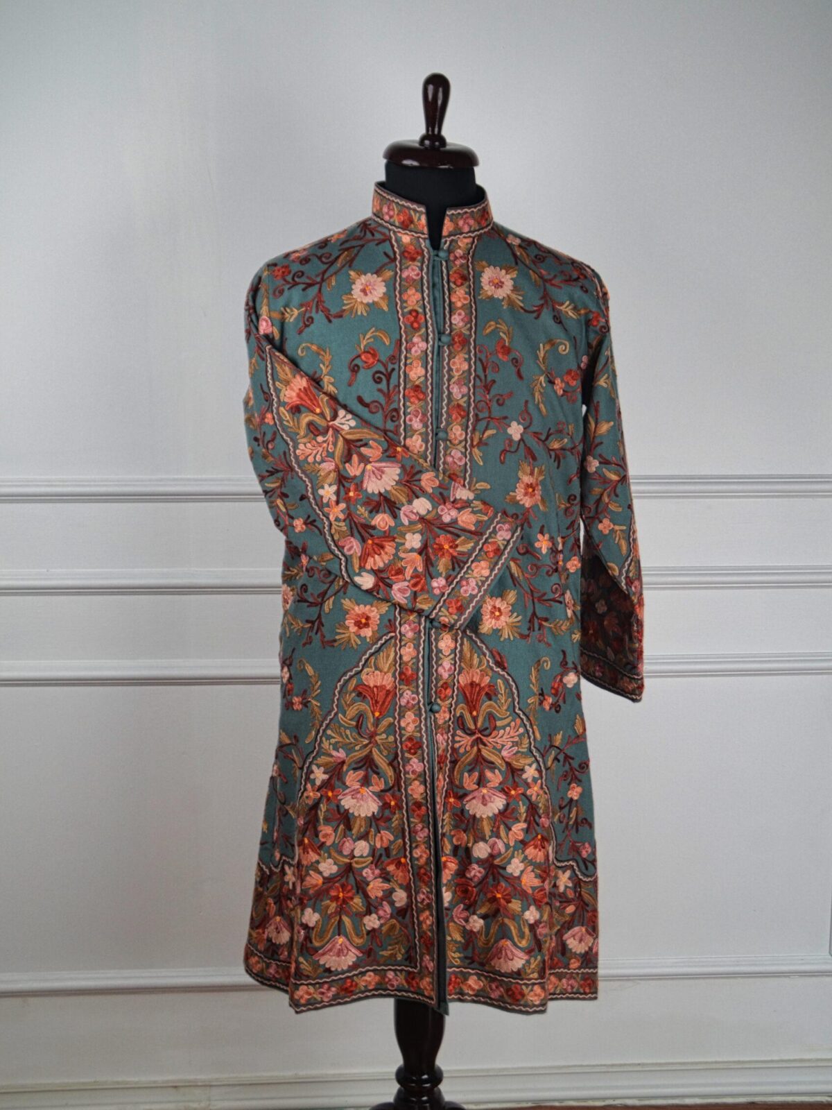 The Autumn Reverie Kashmiri Long Acro Woollen Jacket