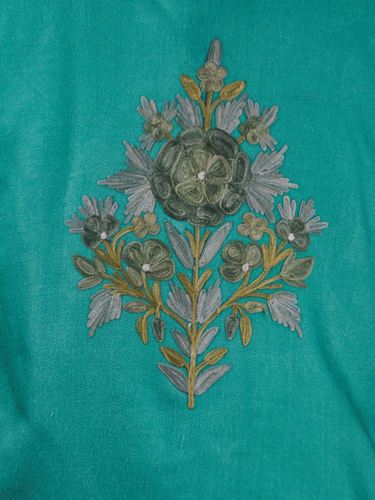 The Emerald Whispers Kashmiri Long Woollen Jacket