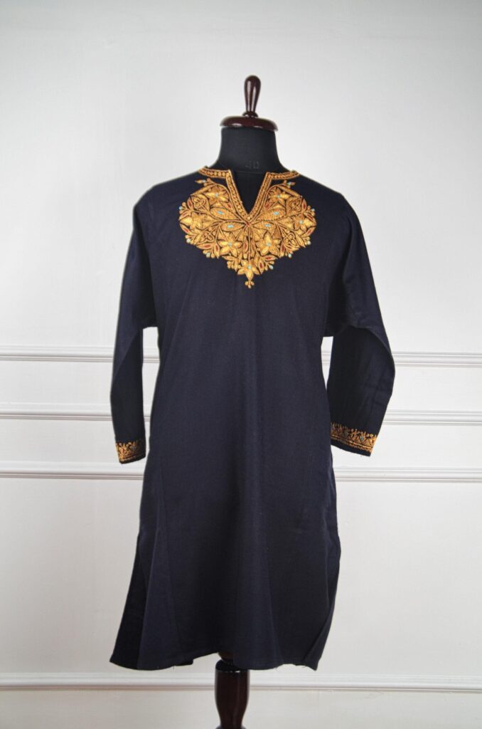 Sunehri Shaam Kashmiri Tilla Work Pheran