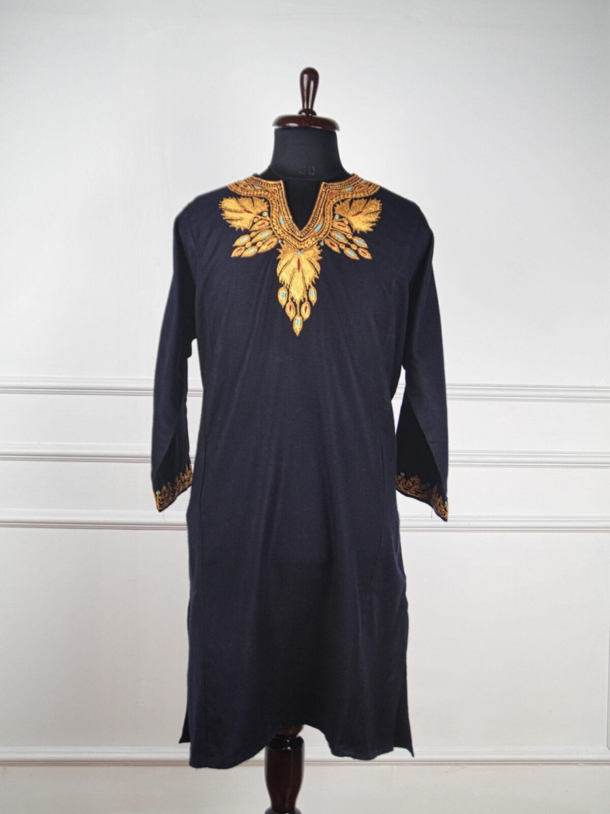 Golden Veins Kashmiri Tilla Work Pheran