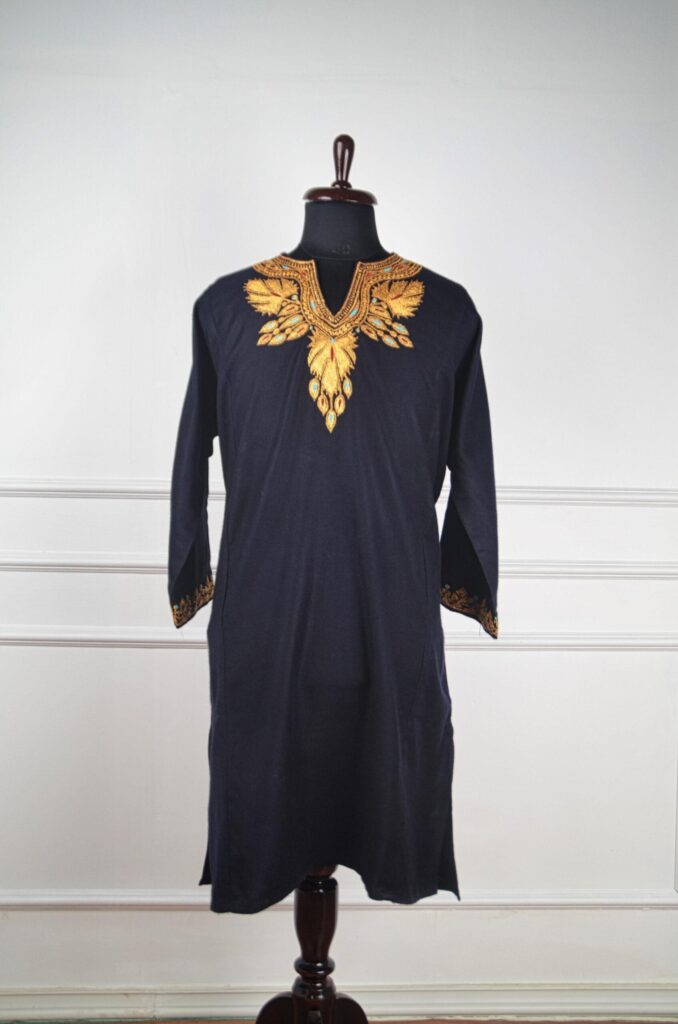 Golden Veins Kashmiri Tilla Work Pheran