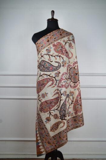Heritage Ivory Paisley Shawl