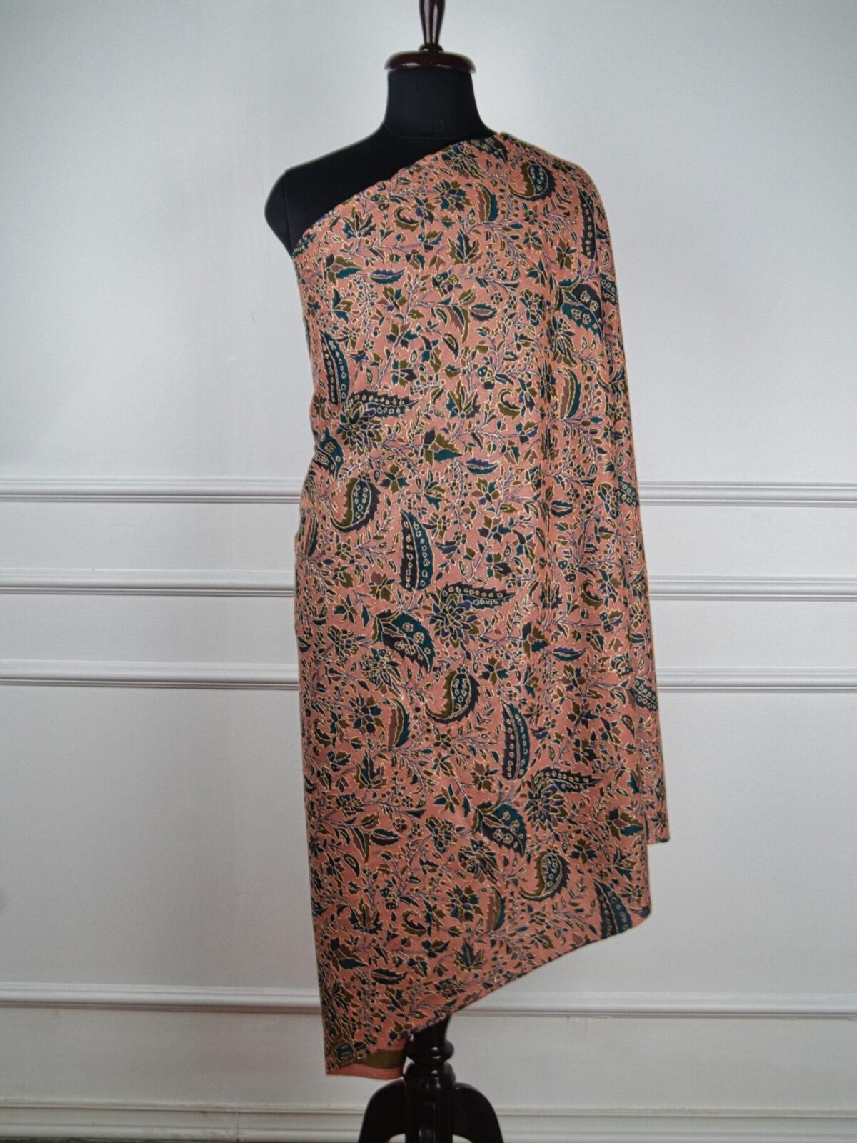Meadow Mist Hand Embroidered Sozni Art Shawl