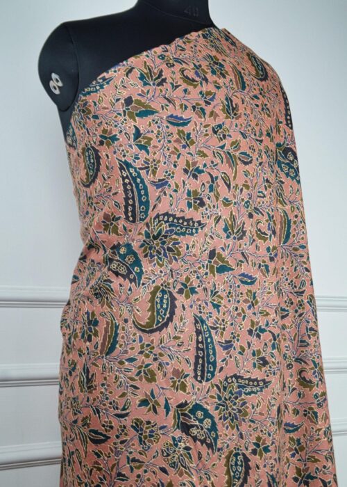 Meadow Mist Hand Embroidered Sozni Art Shawl