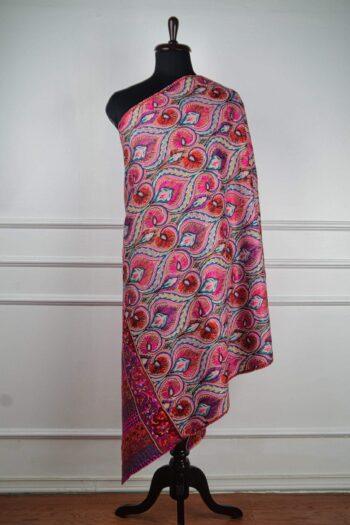 Rangrez Gulkaar Kalamkari Wool Shawl