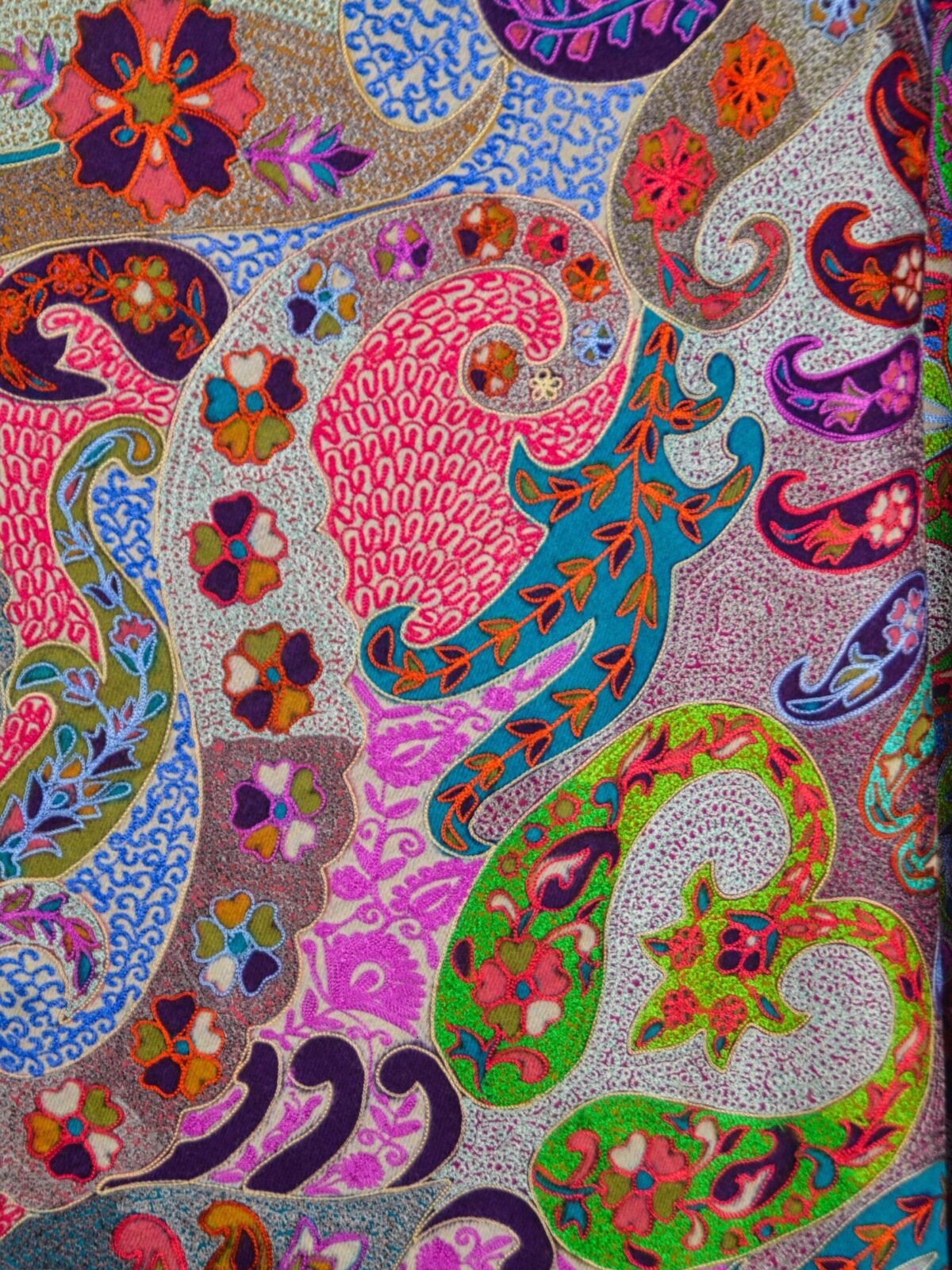 Phoolrang Nazaara Kalamkari Wool Shawl