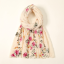 Floral-embroidered-light-Beige-Scarf
