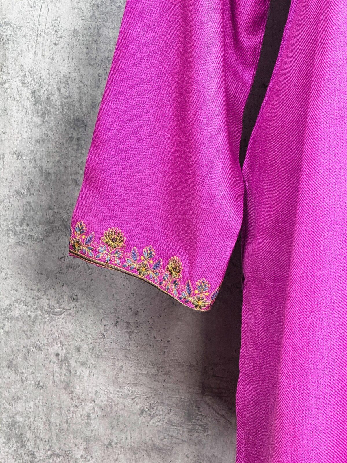 Gulnar Handcrafted Acro Wool Kurti with Kashmiri Needlework