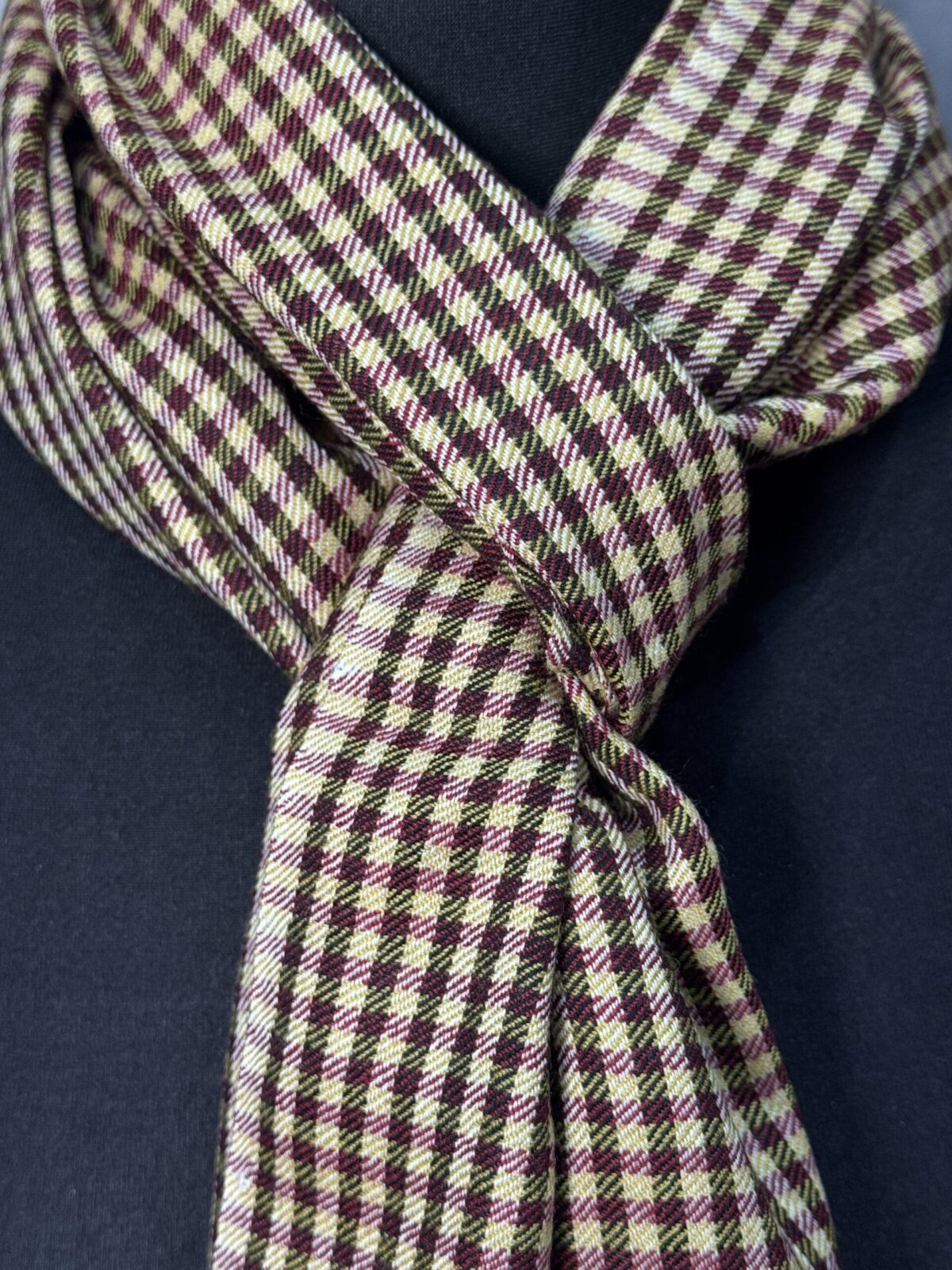Rustic Heritage Hand-Woven Wool Scarf