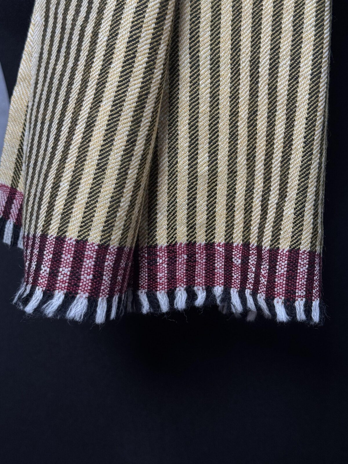 Rustic Heritage Hand-Woven Wool Scarf