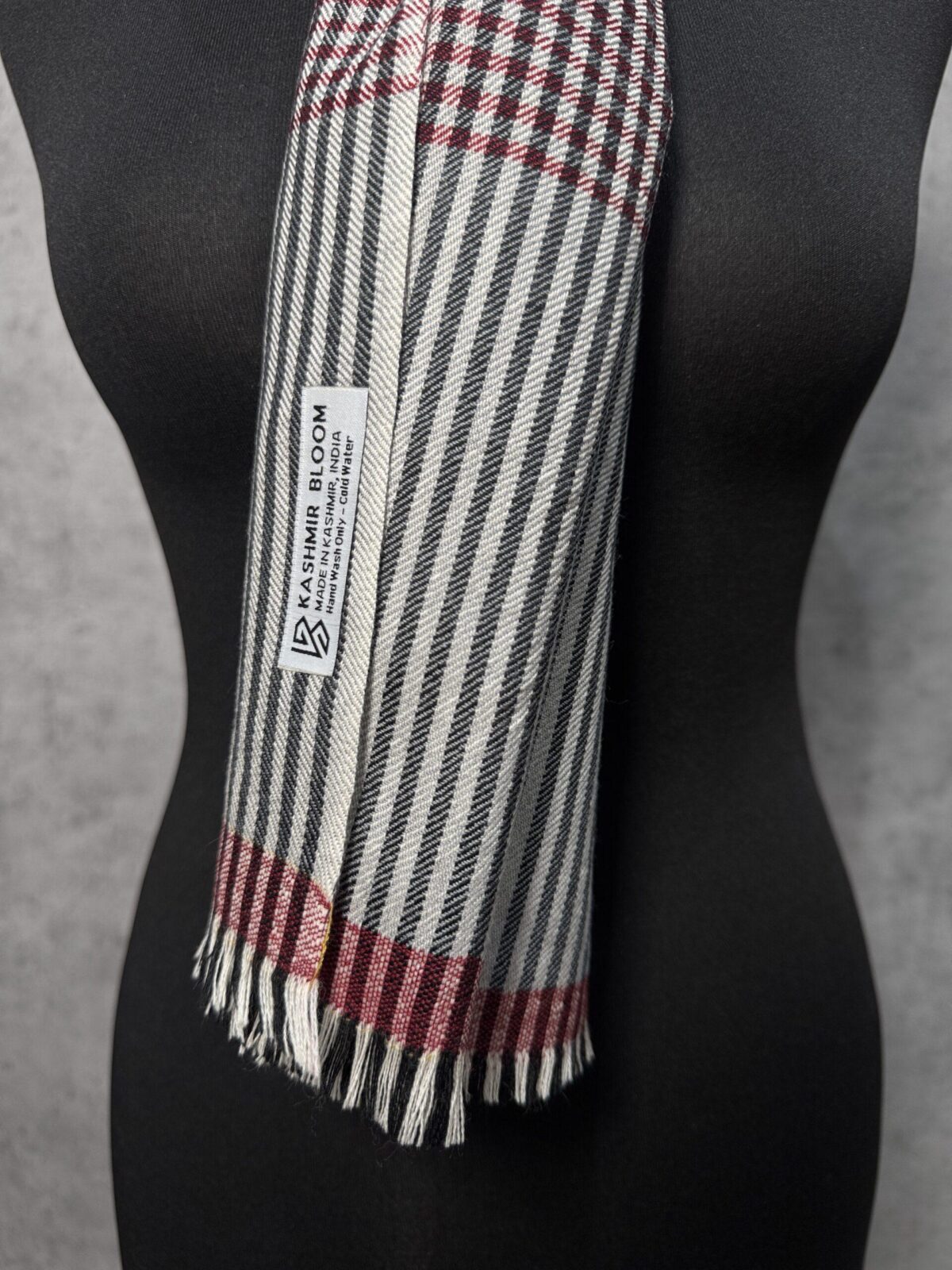 Crimson Check Classic Wool Scarf