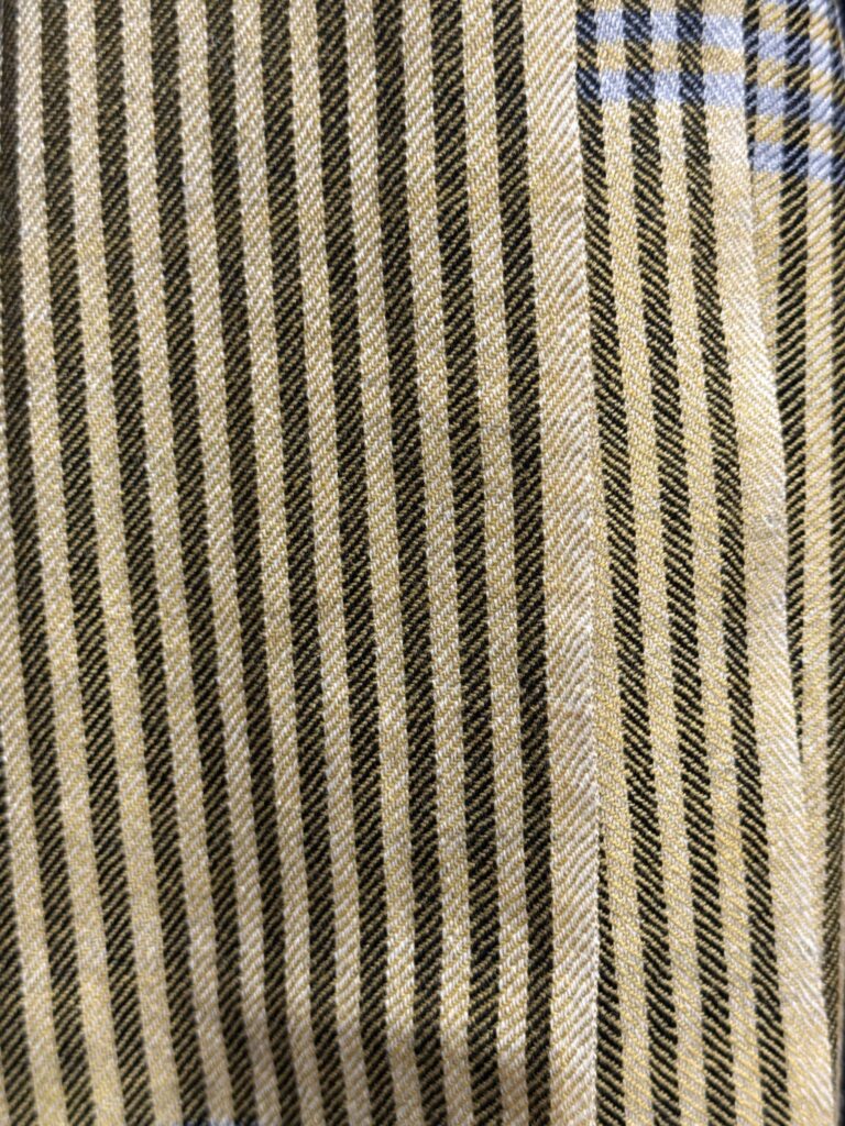 Golden Grid Wool Scarf