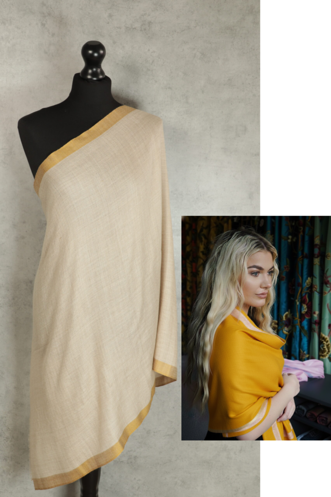 Golden Ember Silhouette Shawl