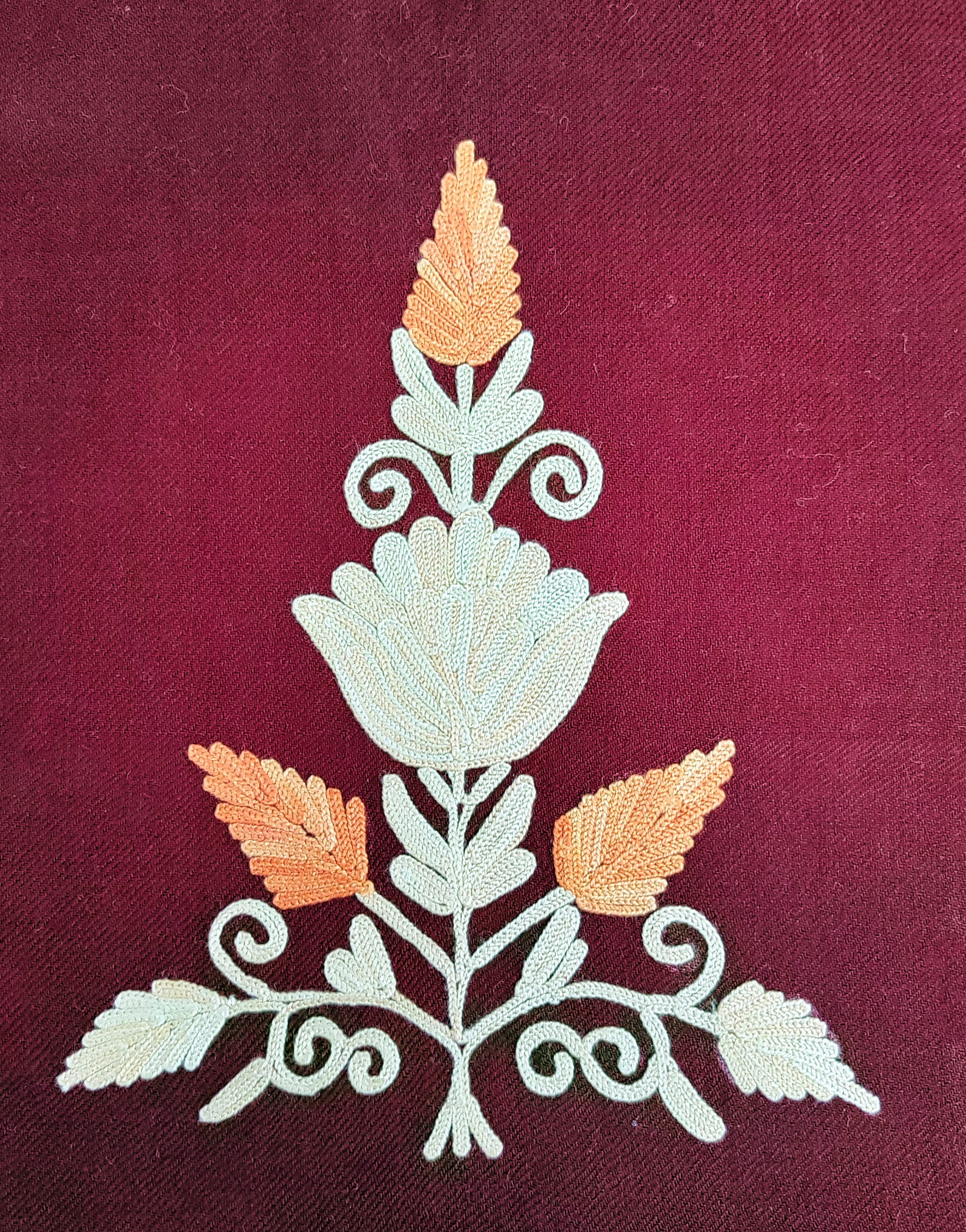 3a-1-600x765 Shaam-e-Anar Aari Embroidered Wool Pheran - Image 4