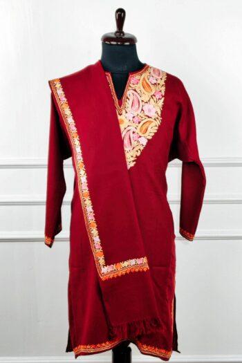 Shaam-e-Anar Aari Embroidered Wool Pheran