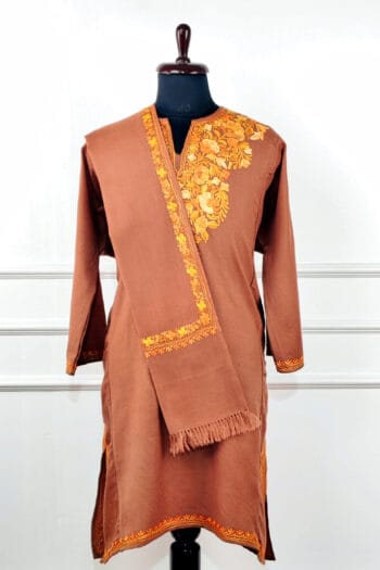 Khizaan-e-Zar Aari Embroidered Wool Pheran