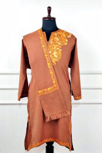 Khizaan-e-Zar Aari Embroidered Wool Pheran