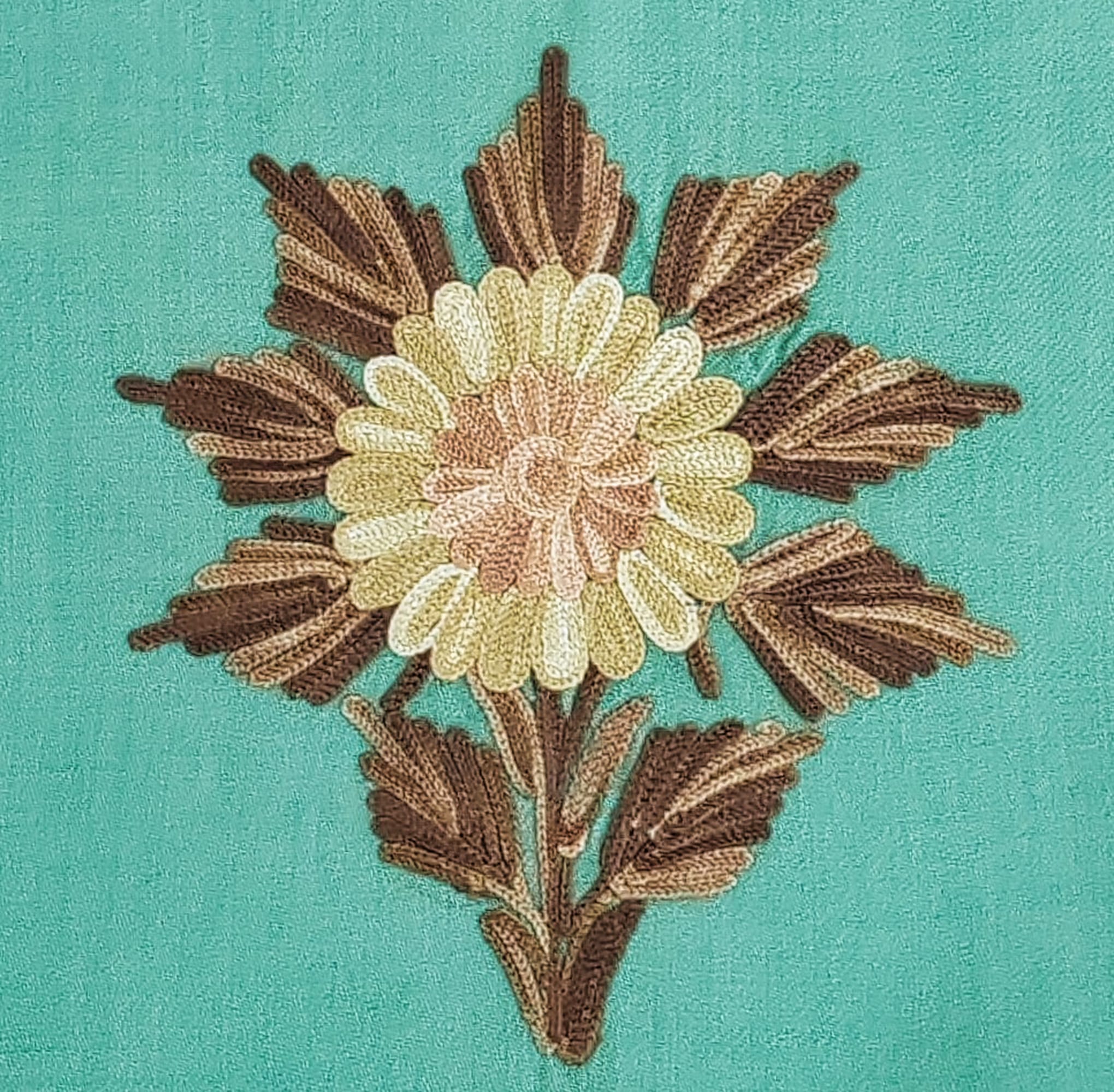 6a-1-600x588 Zard-Gul Sabz Aari Embroidered Wool Pheran - Image 2