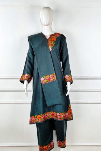 Gul-e-Shaam Aari Embroidered Wool Pheran