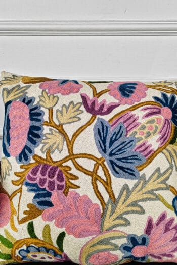 Ivory Garden Reverie Kashmiri Wool Cushion Cover