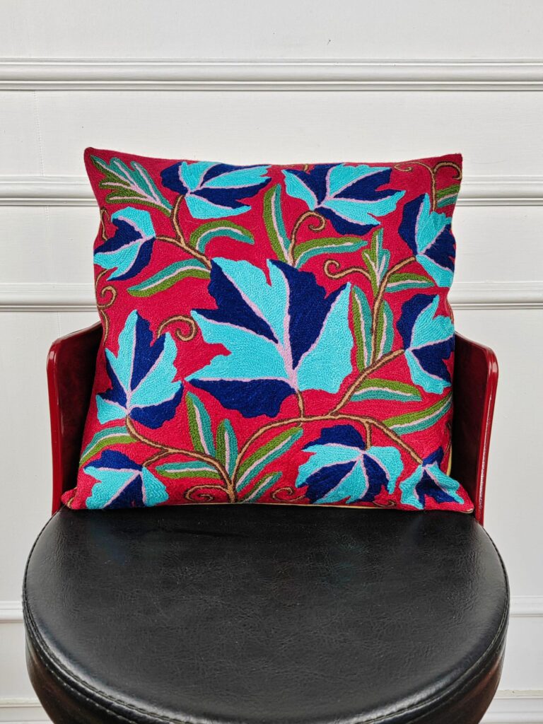 Crimson Canopy Kashmiri Cushion Cover