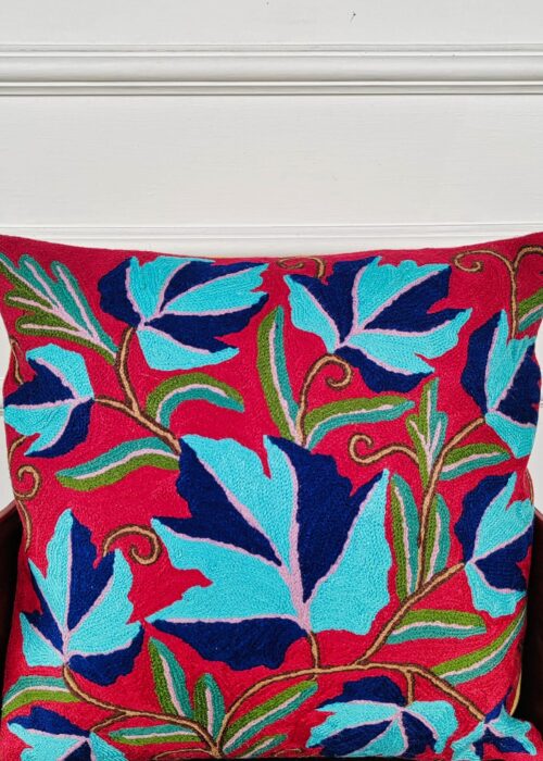Crimson Canopy Kashmiri Cushion Cover