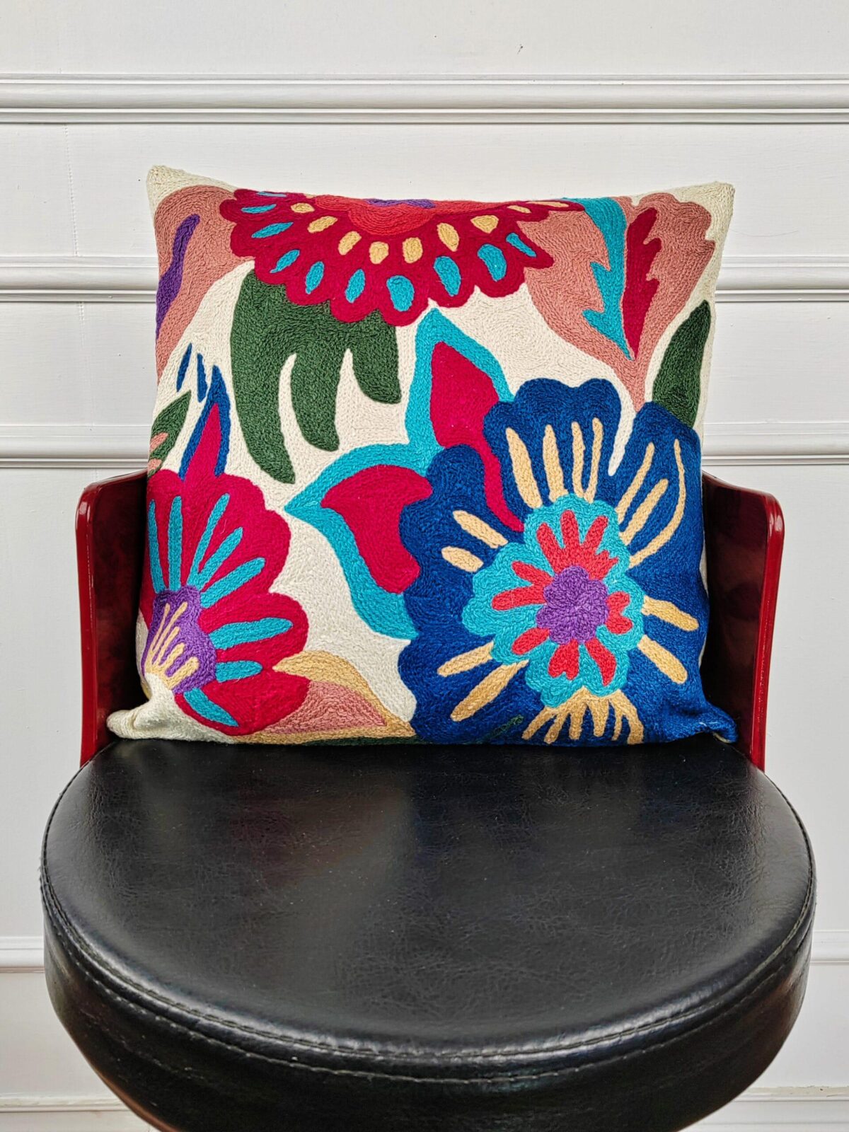 Festival Petals Kashmiri Cushion Cover