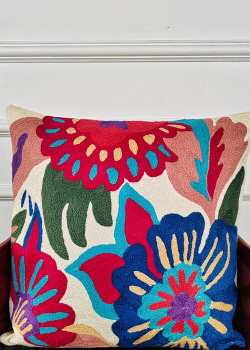 Festival Petals Kashmiri Cushion Cover