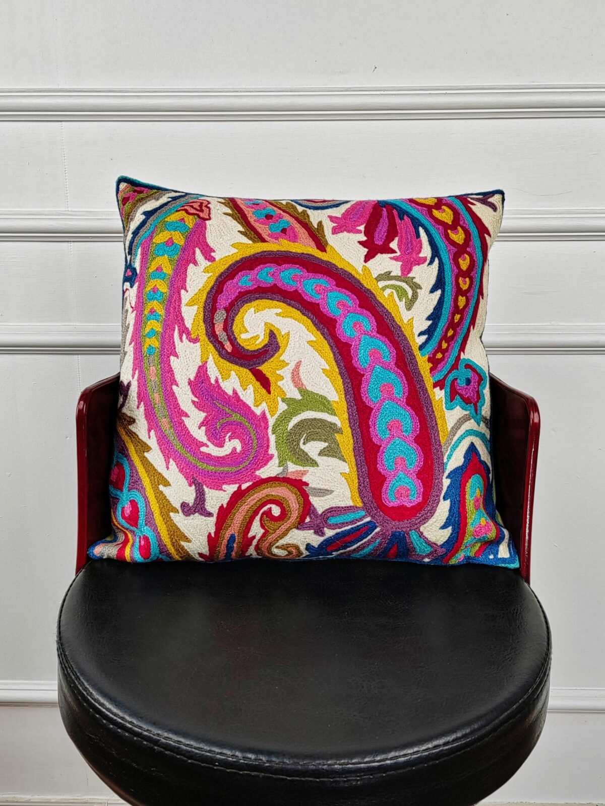 Paisley Rhapsody Kashmiri Cushion Cover