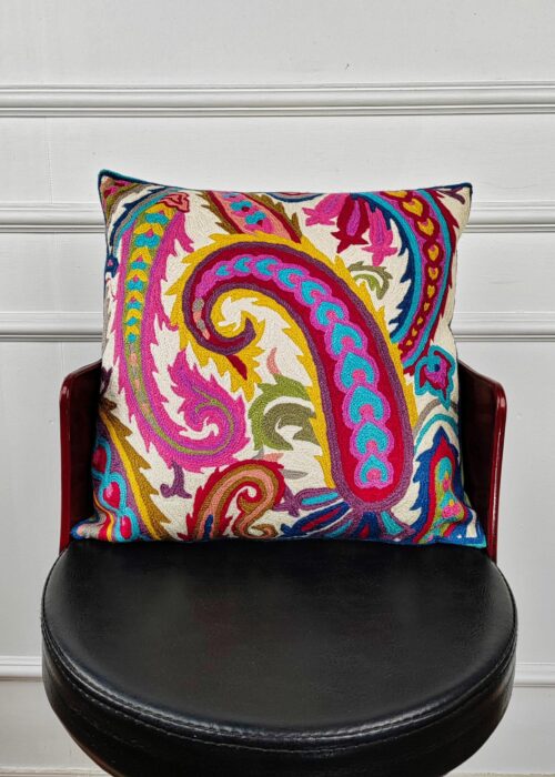 Paisley Rhapsody Kashmiri Cushion Cover