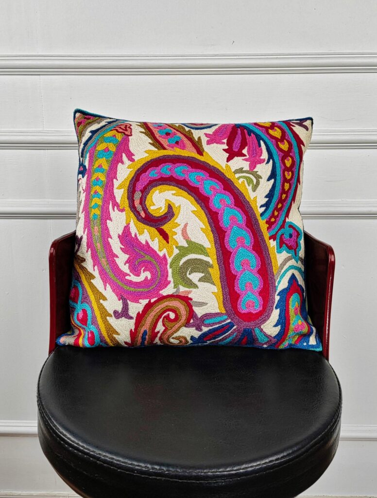 Paisley Rhapsody Kashmiri Cushion Cover