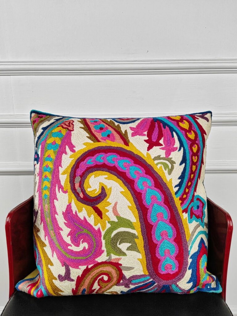 Paisley Rhapsody Kashmiri Cushion Cover