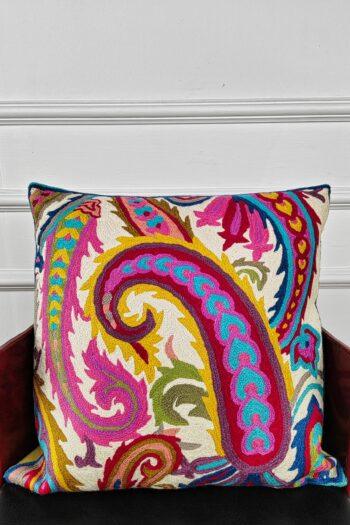 Paisley Rhapsody Kashmiri Cushion Cover
