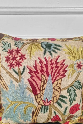 Autumn Thistle Garden Kashmiri Cushion Cover