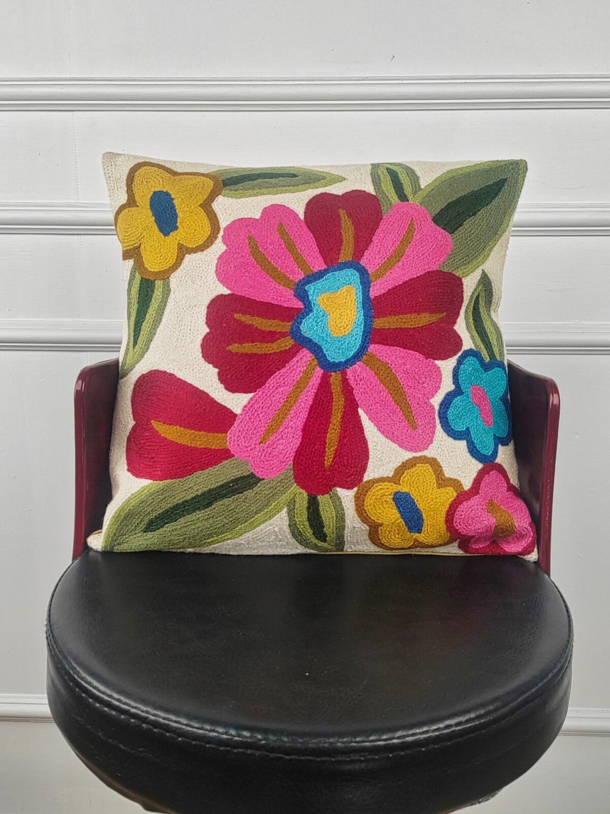 Petal Bloom Kashmiri Cushion Cover