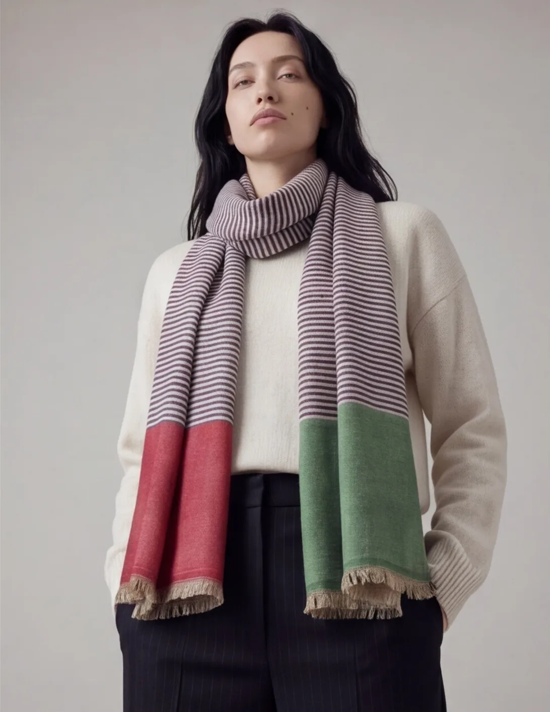 Heritage Pashmina® Nava Stripe Handwoven Scarf