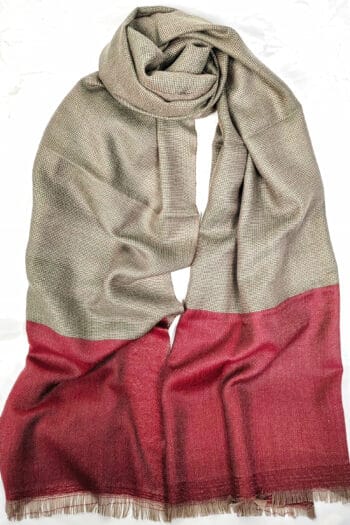 Heritage Pashmina® Khamosh Ruby Handwoven Scarf