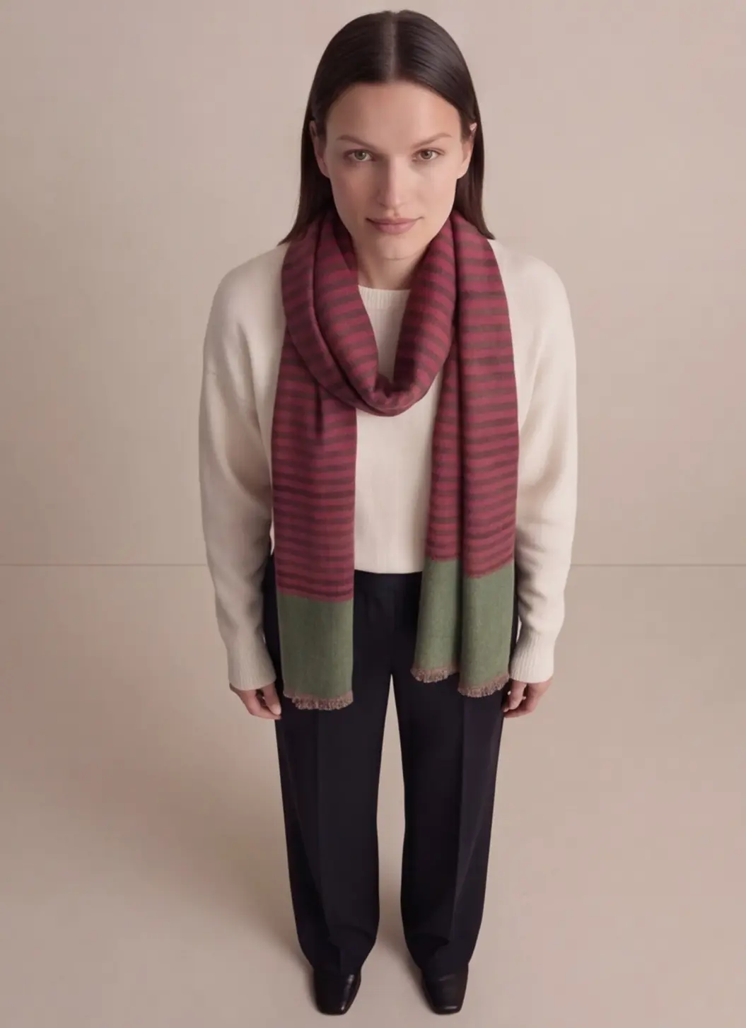 Heritage Pashmina® Zarqa Ember Handwoven Scarf
