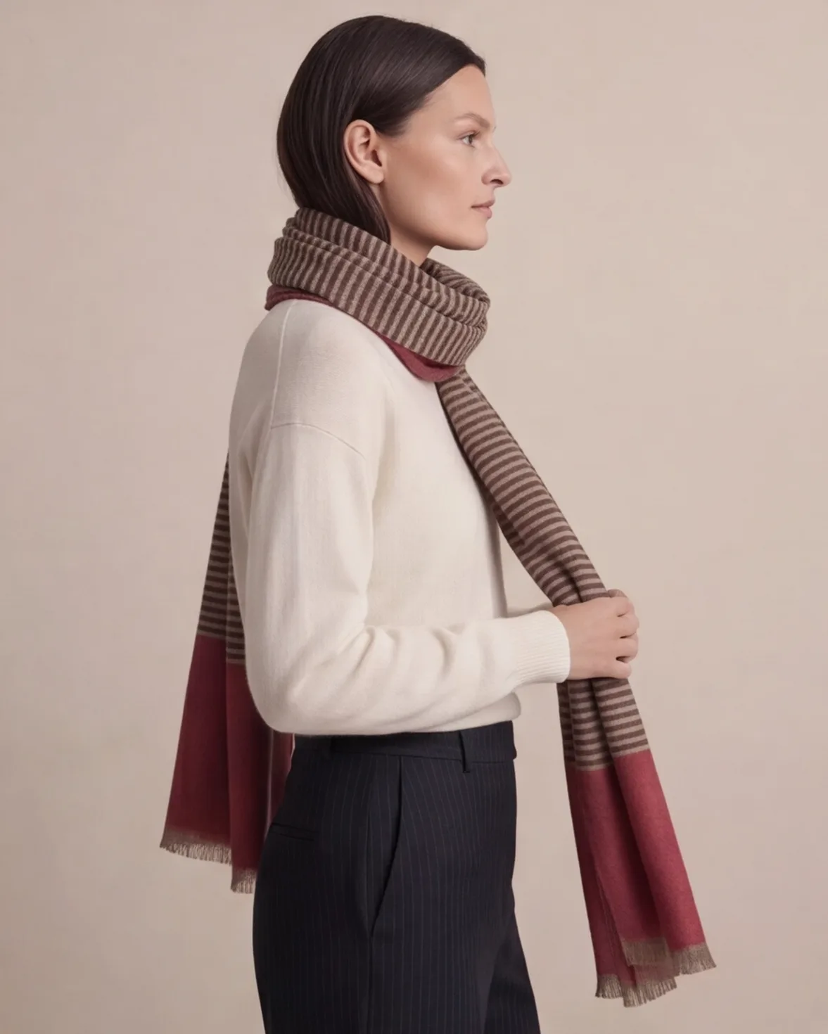 Heritage Pashmina® Surkh Kinara Handwoven Scarf