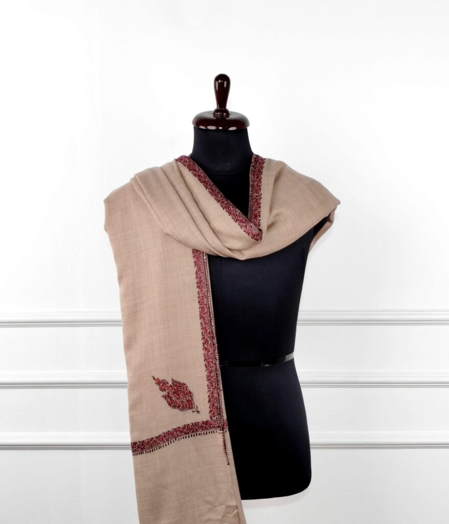 Rang-e-Sozni Merino Shawl