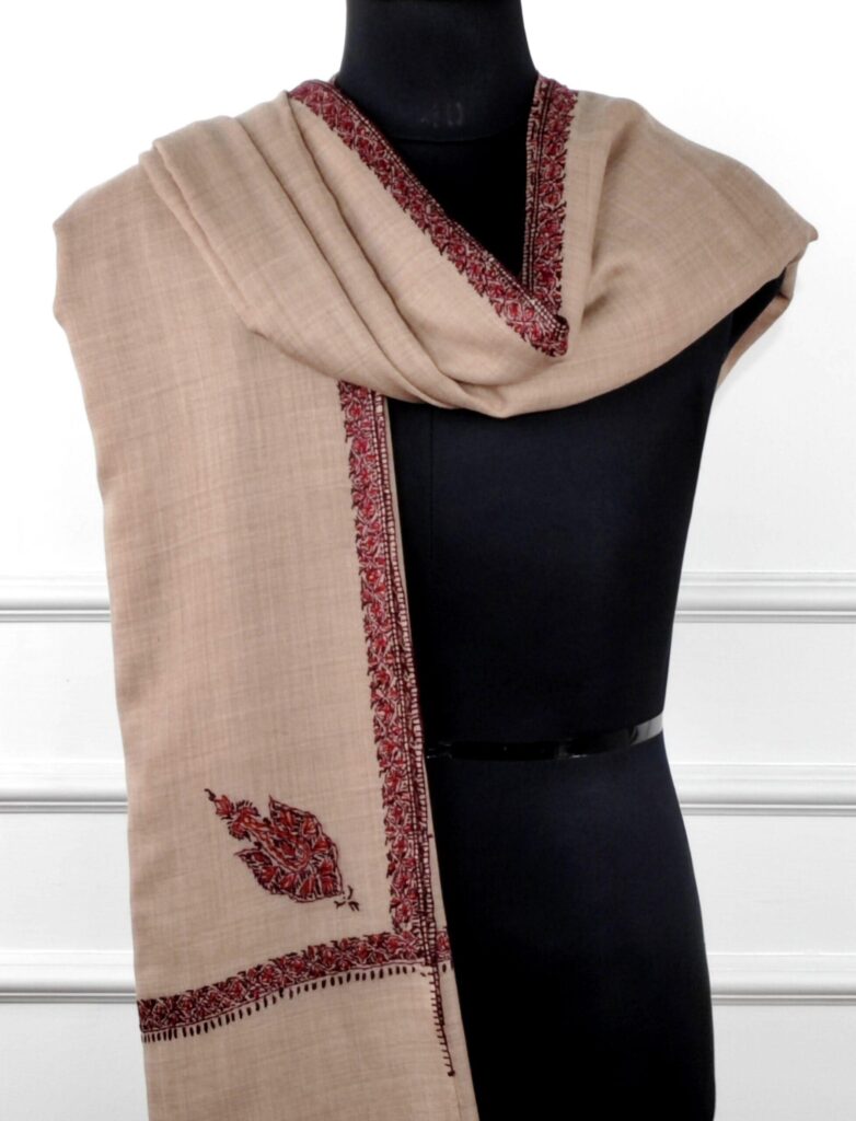 Rang-e-Sozni Merino Shawl
