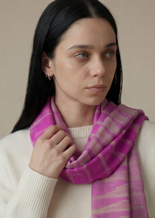 Heritage Pashmina® Orchid Haze Kashmiri Ikat Scarf