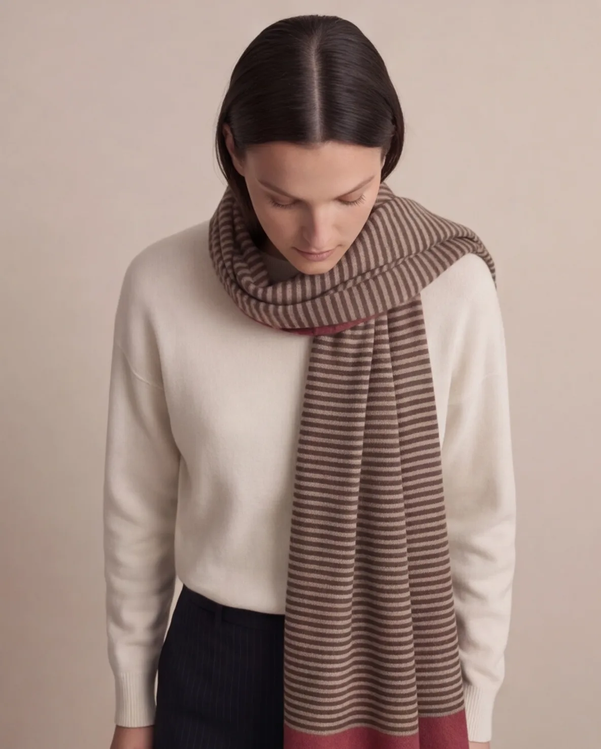 Heritage Pashmina® Surkh Kinara Handwoven Scarf