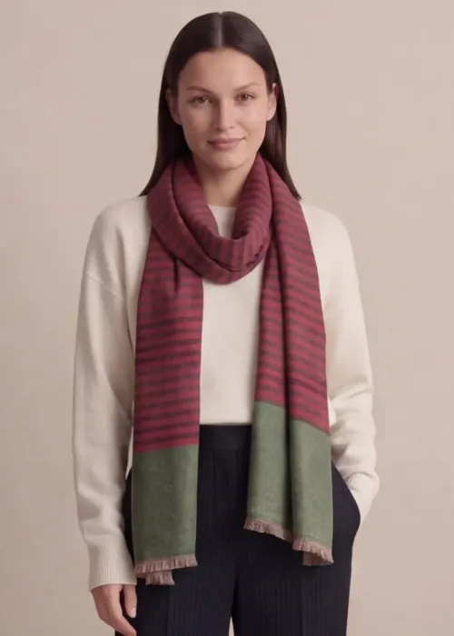 Heritage Pashmina® Zarqa Ember Handwoven Scarf