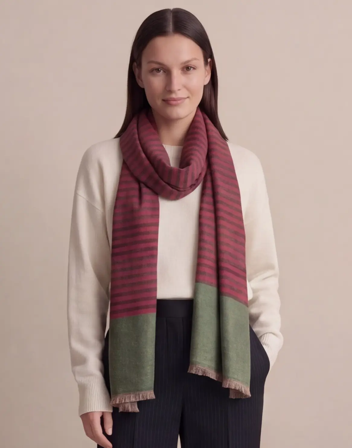 Heritage Pashmina® Zarqa Ember Handwoven Scarf