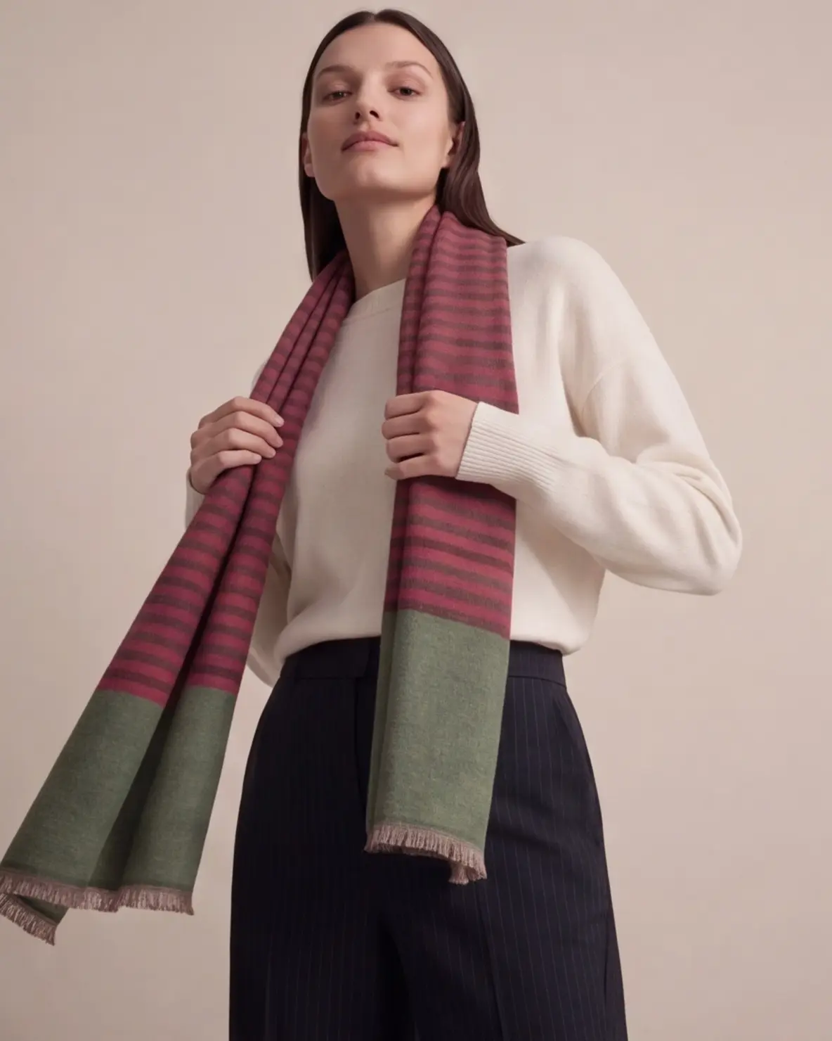 Heritage Pashmina® Zarqa Ember Handwoven Scarf