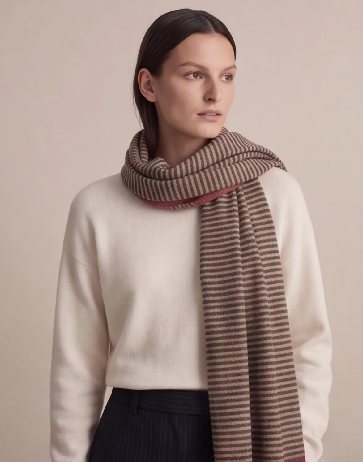 Heritage Pashmina® Surkh Kinara Handwoven Scarf