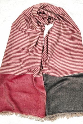 Deodar Pinstripe Handwoven Cashmere Scarf