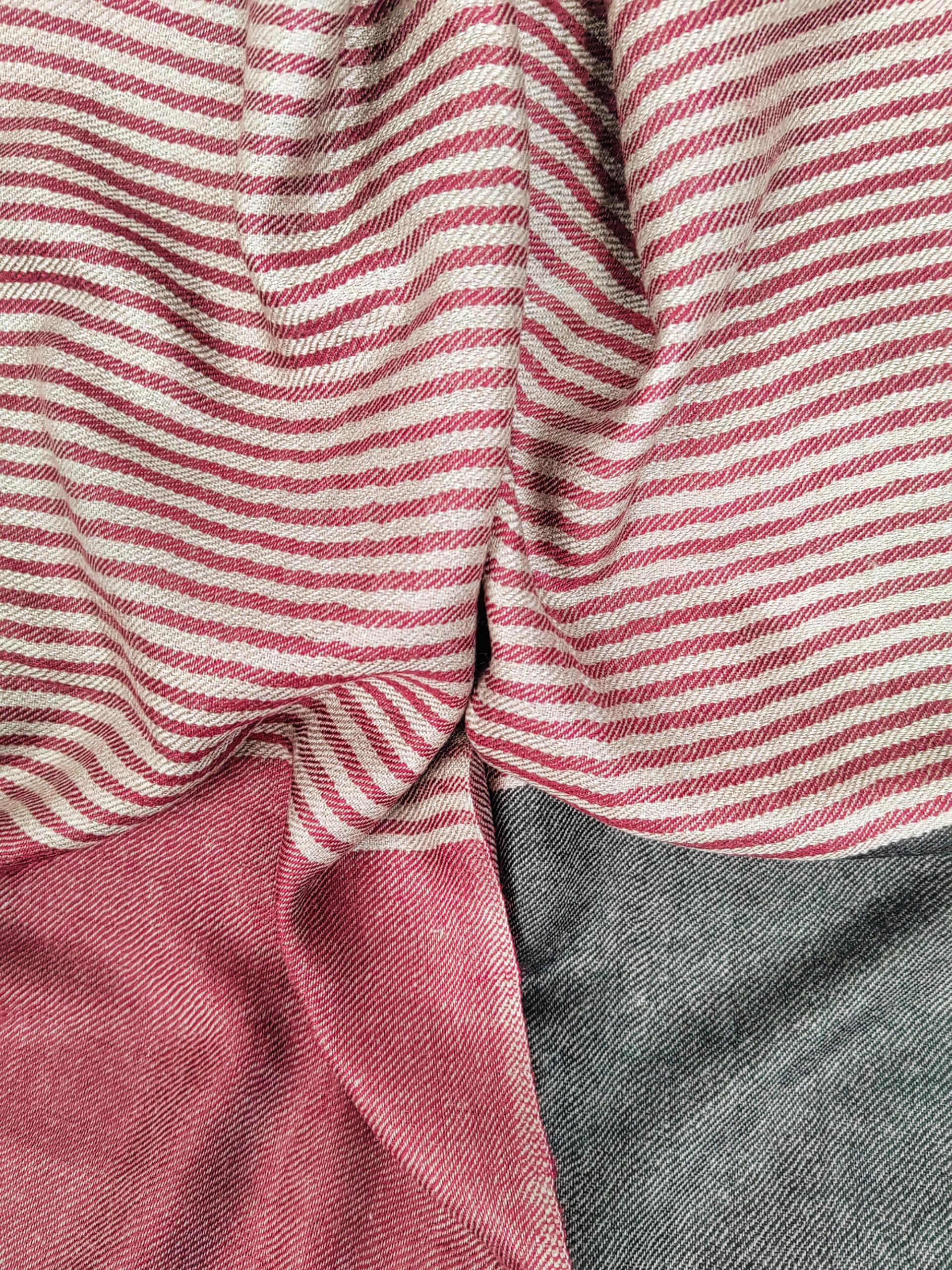 5b-600x800 Deodar Pinstripe Handwoven Cashmere Scarf - Image 2