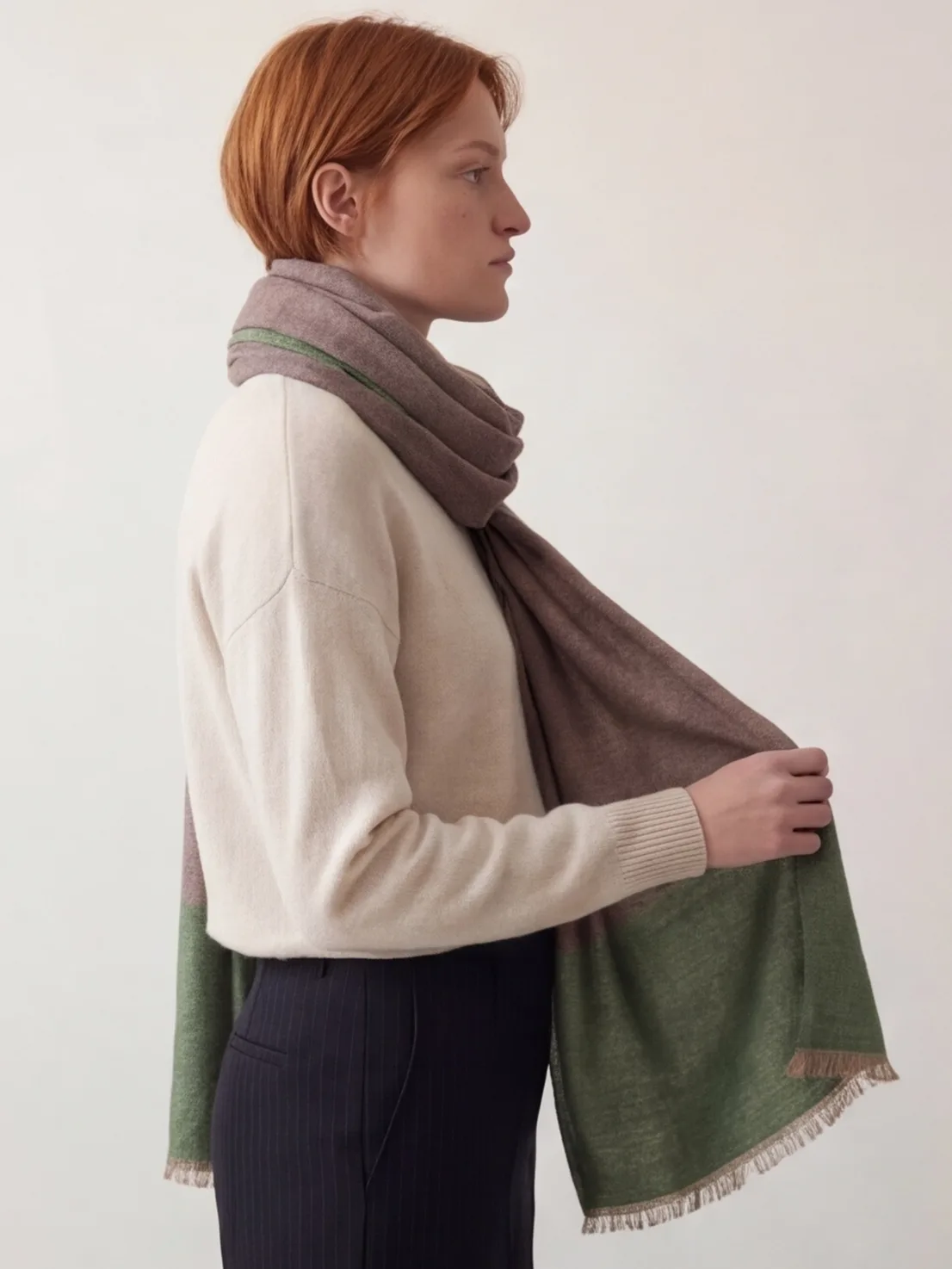 Heritage Pashmina® Silsila Moss Handwoven Scarf